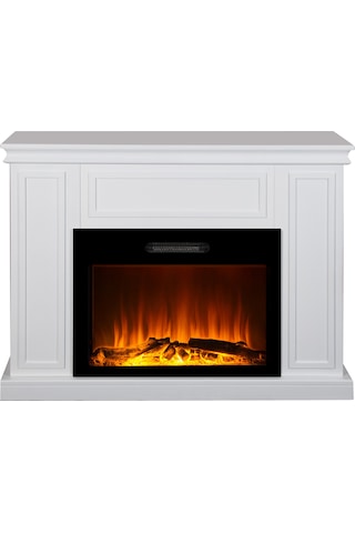 Tektes Dekoratif Elektrikli Şömine Beyaz Kasalı 118 CM 8 Renkli Uygulamalı