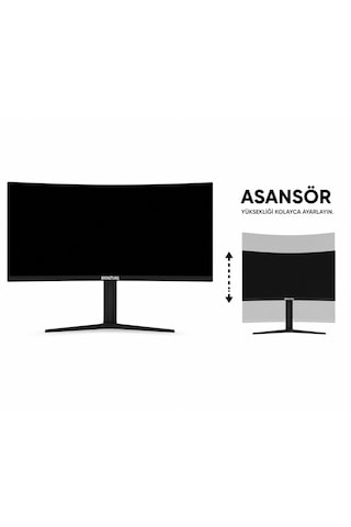 Bronzturq 34" 180hz 1 Ms Dp + Hdmı Wqhd 3440x1440 Kavisli Monitör Btq340wqhd-a