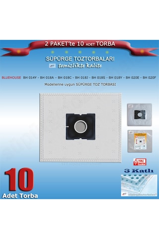 Bluehouse Bh 014y-018a-018c-018j-018s-018y-020e-020f Modellerine Uygun 10 Adet Toz Torbası 200120