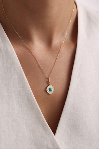 Heritage Mavi Firuze Pusula Charm Kolye Ucu
