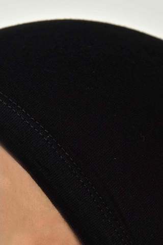 Geçmeli Dikişli Bone Siyah Çok Renkli