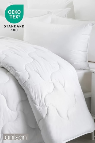 4 Mevsim Mikrofiber Tek Kişilik Yorgan, 155x215cm, Beyaz Ev Ve Otel Yorganı, Sade Ve Zarif Beyaz