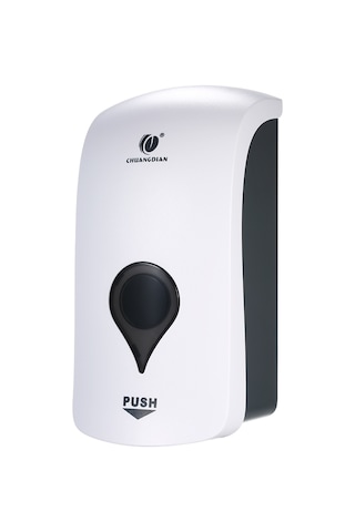 Xindoker Duvar Tipi 1000ml Spreyli El Sabunu Dağıtıcı, Manuel, Yüksek Kapasite, Delme Gerekiyor, Abs Malzeme, Beyaz Cd-1688d Beyaz