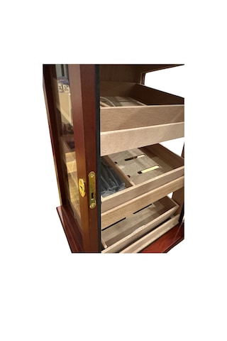 Premiumquality Lima 3 Raflı Sedir Humidor Puro Kutusu