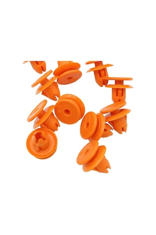 Konesam Volvo V70 Xc70 Xc90 2001-2016 İçin 100 Adet Plastik Kollu Klips, 8659732 Parça Numaralı Fender Ve Body Molding Sabitleyici Turuncu