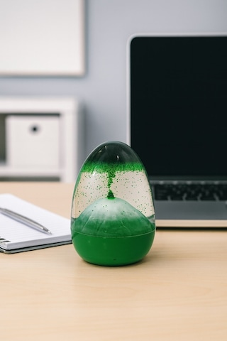 Ofisinize Masaüstü Dekorasyonu Yeşil Kum Saati Volkan Patlaması Efekti Ev Ofis Masa Üstü Hediyelik Dekoratif Obje