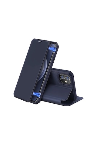 Dux Ducis İphone 12 Mini Kılıf Mıkantıslı Kapaklı Flip Cover Kılıf Skin X Series Flip Case- 5775 Çok Renkli