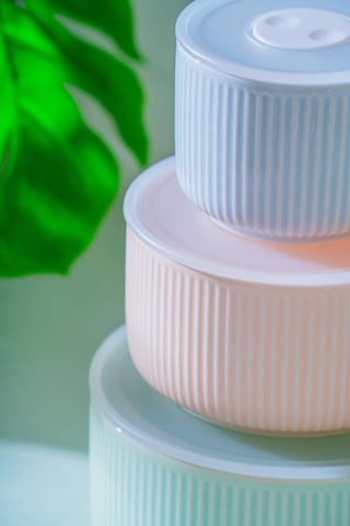 Acar Pure Carmen 3 Lü Vakumlu Saklama Kabı Renkli