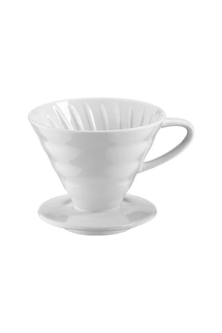 Epinox Seramik Kahve Dripper - Porselen Demleyici - No: 2 - Beyaz Hario V60 Benzeri