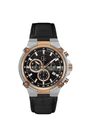 Guess Gc Y24005g2 Uyumlu Siyah Deri Saat Kordonu