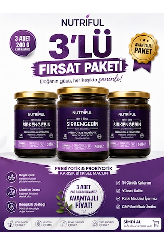 Nutriful Ibn-ı Sina Sirkengebin Prebiyotik Macunu 3 Adet
