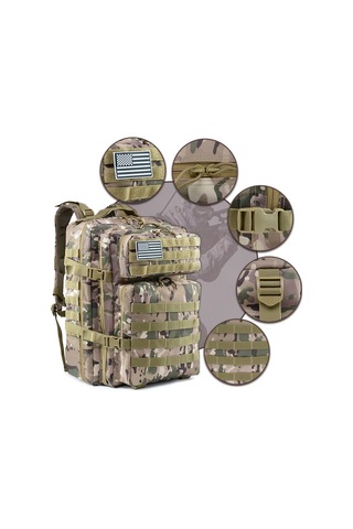 Ccgloball Dış Mekan3 Boyutlukamp Açık Dağcılık Kamuflaj Taktik Sırt Çantası Yeşil Atık