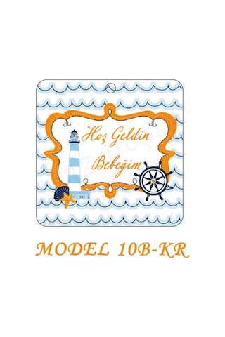 Beyazdüşlersokağı Şekilli Etiket (25 Ad) Bebek Süsü,Doğum Günü,Denizci (Etk-10B)