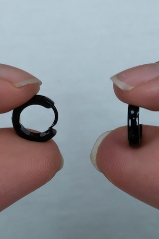 Ince Halka Erkek Bayan Unisex Çelik Küpe Çifti 3 MM 3 Renk Mse6