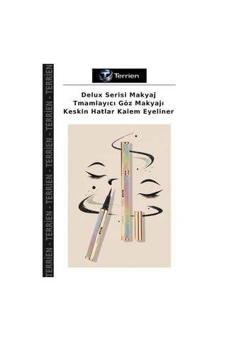 Delux Serisi Makyaj Tmamlayıcı Göz Makyajı Keskin Hatlar Kalem Eyeliner Siyah