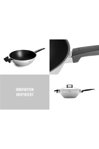 1030nc Concept Wok Karıştırma Tavası, Endüktif, Ø 30 Cm, 10 Cm Yüksekliğinde, Tüm Ocak Türleri İçin Uygundur, Çok Renkli