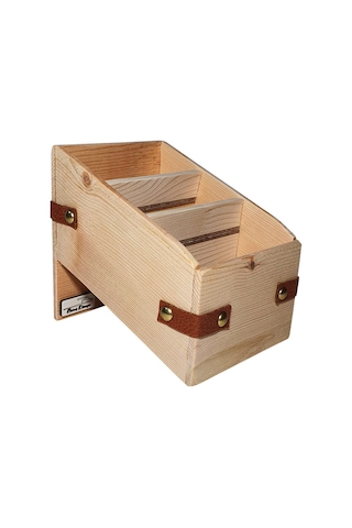 Doğal Ahşap Kumandalık Klima Televizyon Kumanda Standı Organizer