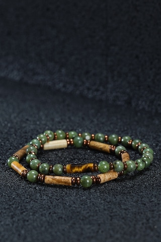 Ssilhoutte Doğaltaş Sertifikalı Yeşim Taşı Kadın Erkek Doğal Taş Bileklik Jasper Ve Kaplangözü Muhteşem Hediye Tasarım Yeşil