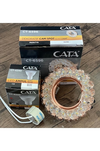 Cata Papatya Cam Spot Ct-6596 Takım Halinde Beyaz Işık