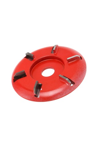 Vkemall 6 Dişli Çelik Ahşap Oyma Diski - Ahşap, Kök Oyma, Çay Tepsisi Parlatma Aracı Kırmızı Yaylı