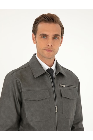 Pierre Cardin Erkek Antrasit Deri Mont-kaban 50300561-070 Antrasit