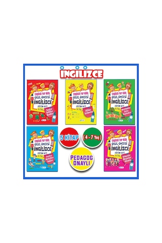 4 - 7 Yaş İngilizce Eğitim Seti 5 Kitap Harika Kitap