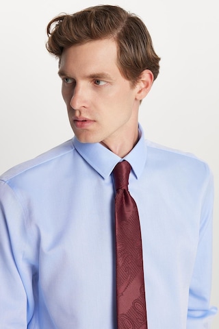 Tudors Slim Fit Mavi Non-ıron %100 Pamuk Doğa Dostu Ekoteks Belgeli Ütü Gerektirmez Gömlek-34495 Mavi