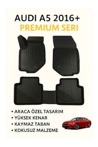 Audi A5 2016+ Araca Özel 3d Havuzlu Paspas
