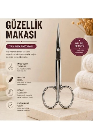 Sevorahome Profesyonel Paslanmaz Çelik Bileyli Kaş Tırnak Eti Manikür Makası