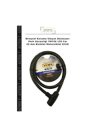 Bireysel Koruma Ulaşım Aksesuarı Park Güvenliği Ym746 150 Cm 20 Mm Bisiklet Motorsiklet Kilidi