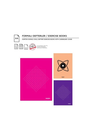 Mopak A4 Defter Karton Kapak Kareli 72 Yaprak 1 Adet