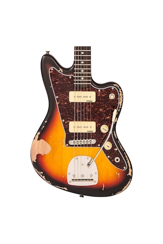 Vintage V65 Icon Vibrato Elektro Gitar - Distressed Sunburst