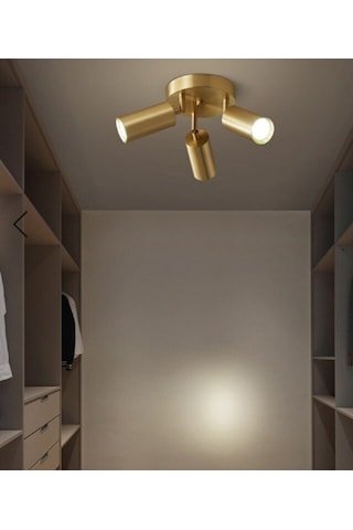 Mylights Mat Altin Metal Hareketli Led Avize Led Spot Günişiği A