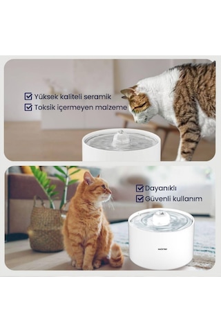 Haustier Wf013 Seramik Otomatik Kedi Su Sebili Seramik