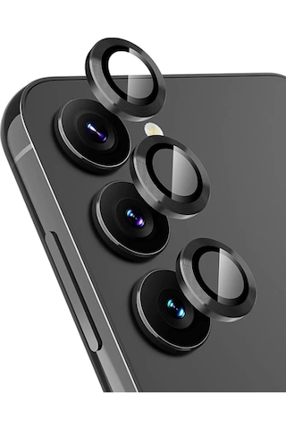 Samsung Uyumlu Galaxy A24 4g Valdez Metal Kamera Lens - Siyah Diğer