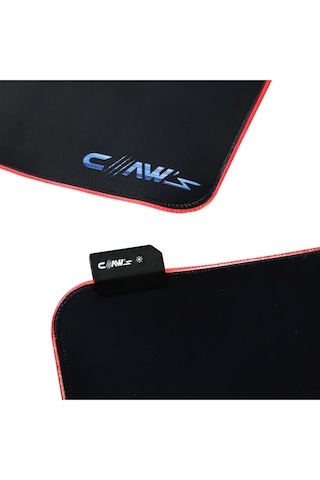 Raptor Xxl 90x40cm Mikrofiber Yüzey Kaydırmaz Kauçuk Zemin 360 Rgb Dikişli Xxl Mousepad - Siyah