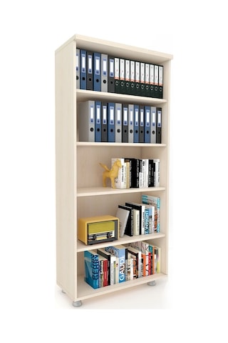 Modüler Dünyası Büyük Boy Kitaplık Dosya Dolabı Akça - 80X35X188 Akçaağaç
