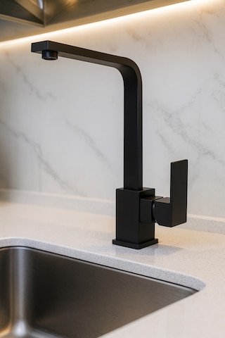 Siyah 4lü Set Banyo Bataryası Eviye Bataryası Lavabo Bataryası Duş Tepe Yağmurlama Seti Özel Seri Siyah