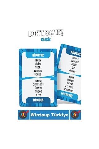 Eğitici Dikkat Zeka Gelişimi Eğlenceli Vakit Genç Nesil Yetişkin Kart Oyunu Don't Say It-klasik