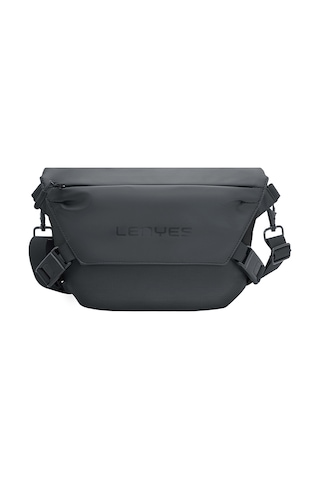 Lenyes Lb563 Dreamer Crossbody Serisi Su Geçirmez Deri Tasarımlı Çapraz Vücut Çantası Siyah Siyah