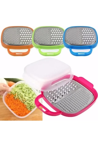 3'ü 1 Arada Plastik Manuel Sebze Doğrayıcı Dilimleyici Peynir Havuç Rendeleyici Patates Rendeleyici Patates Kızartması Kesici Mutfak Meyve Aksesuarları Mor