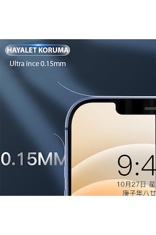 Ally Apple Uyumlu iPhone 14 Pro Hidrojel Hayalet Yan Alt Üst Kaplama Koruyucu