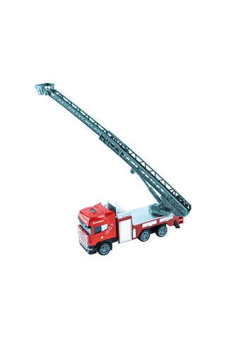 İtfaiye Oyuncak Kurtarma Kamyonu Metal Mini Çek Bırak 12 Cm