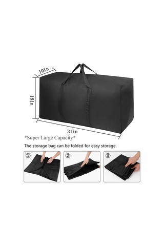 Suofeng 2 Adet Siyah Büyük Kapasiteli Oxford Kumaş Nakliye Çantası - Güçlü Fermuar Ve Taşıma Kolleri İle Giysi, Seyahat Ve Depolama İçin Uygun Siyah