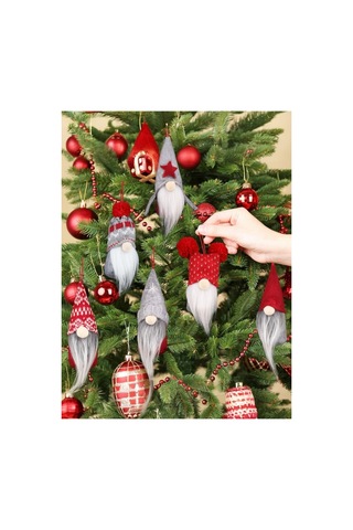 6 Adet Gnome Yılbaşı Noel Şans Cücesi Süs Dekorasyon Yılbaşı Ağaç Ve Masa Süsü