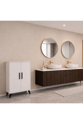 Çınar Banyo Dolabı Beyaz
