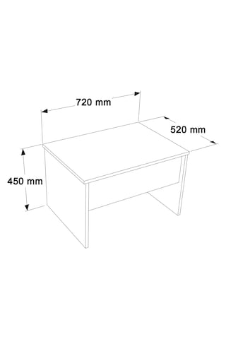 Robin Home Opus 72x52 Cm Ofis Sehpası Orta Sehpa Sepet-kumsal Kahverengi