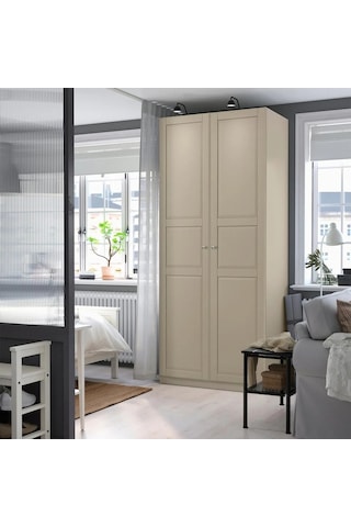 Ikea Gri Modern Kapaklı Gardırop 100x60x236 Cm