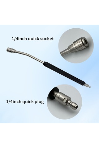 Gajeena Stainless Steel 1/4" Hızlı Takma Kilitleme Yüksek Basınçlı Yıkama Uzantı Çubuğu - 55cm Yeşil, Sarmalanmayı Engeller