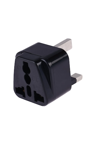 Taşınabilir Evrensel Soket - İngiltere Fiş Güç Adaptörü Seyahat Şarj Cihazı Siyah